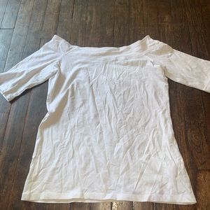 white half sleeve off the shoulder size 16